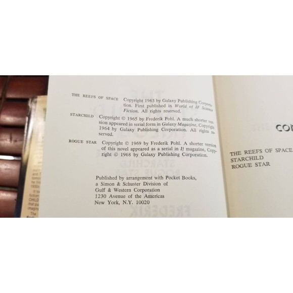 The Starchild Trilogy Frederik Pohl & Jack Williamson Vintage Sci-Fi Hardcover - Picture 3 of 3